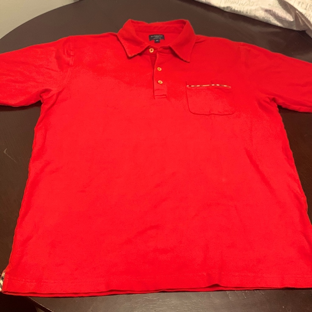 Mens red Burberry Golf sport fit XL polo shirt